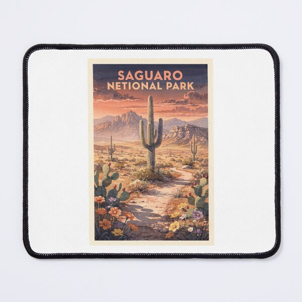 Item preview, Saguaro National Park Arizona Vintage Watercolor Travel designed and sold by Teelogic.