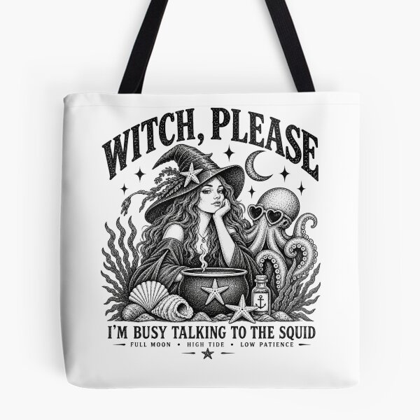 Item preview, Witch Please Sea Witch Vintage Halloween Nautical Ink Design designed and sold by Blanczet.