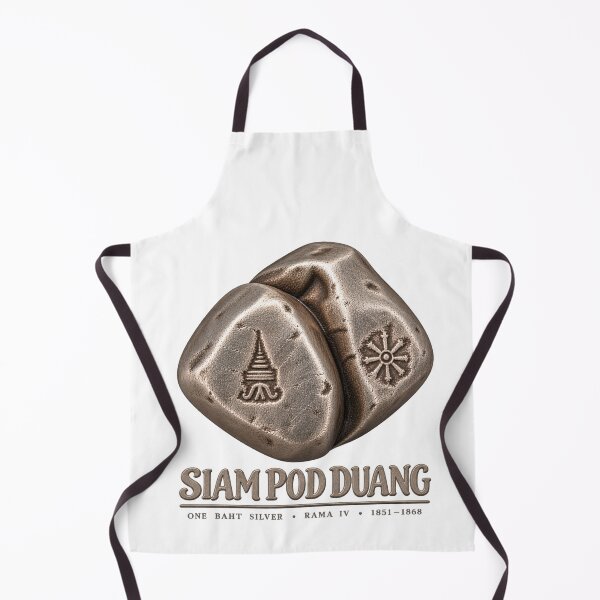 Item preview, Siam Pod Duang — Thai Bullet Money One Baht Silver designed and sold by Larkfound Studio.
