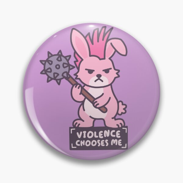 Item preview, Cute Angry Bunny Violence Chooses Me Sassy Meme For Pastel Goth Fans designed and sold by roarsomethings.