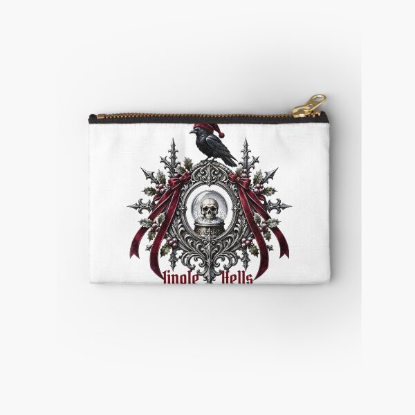 Item preview, Jingle Hells - Gothic Retro Creepmas Skull & Raven designed and sold by CraftyValley.