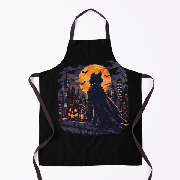 Item preview, Bat Cat Halloween Black Cat Batman Parody Gotham City designed and sold by Retro Whiskers.