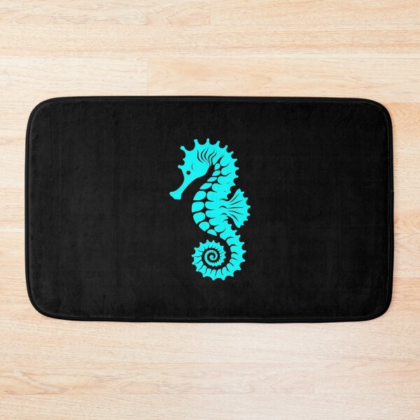 Item preview, Cyan Tribal Seahorse Silhouette Design designed and sold by pattern-archive.