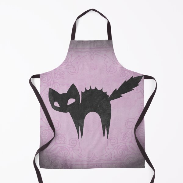 Item preview, A Spooky Arched Black Cat Jagged Silhouette in Grungy Pink designed and sold by Ghoul Enterprises.