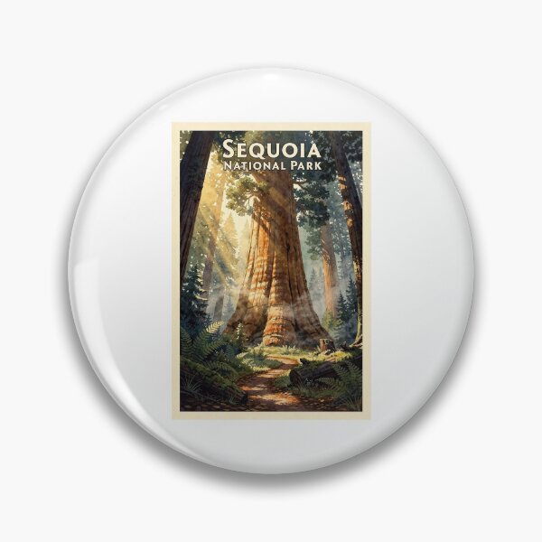 Item preview, Sequoia National Park California Vintage Watercolor Travel designed and sold by Teelogic.