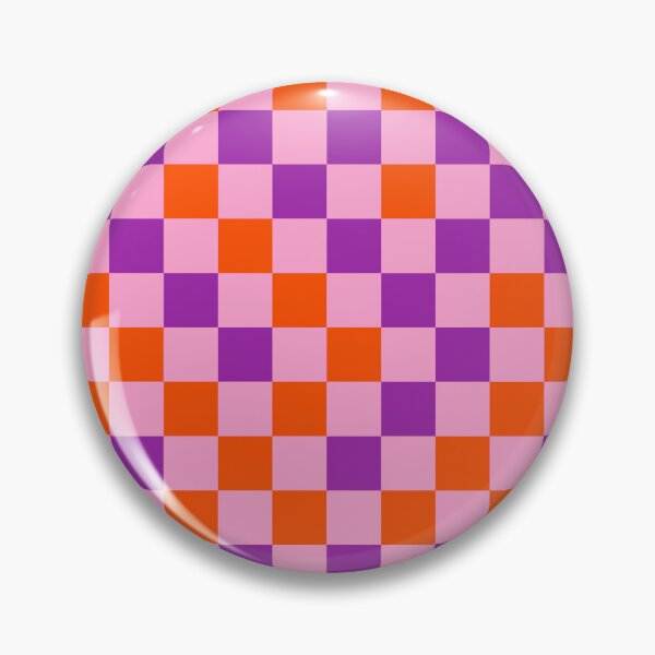 Item preview, Orange And Purple On Pink Checkered Pattern   designed and sold by PatternTitan.