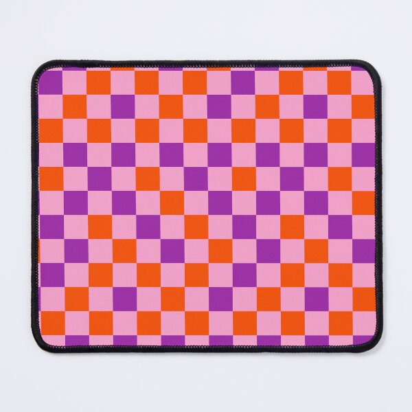 Item preview, Orange And Purple On Pink Checkered Pattern designed and sold by PatternTitan.