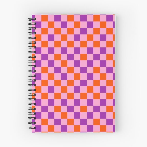 Item preview, Orange And Purple On Pink Checkered Pattern   designed and sold by PatternTitan.
