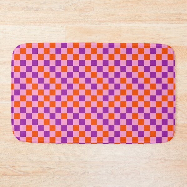 Item preview, Orange And Purple On Pink Checkered Pattern   designed and sold by PatternTitan.