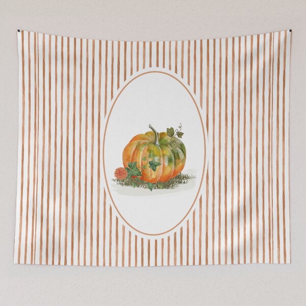 Item preview, Pumpkin season autumn stripe designed and sold by Zestypickles.