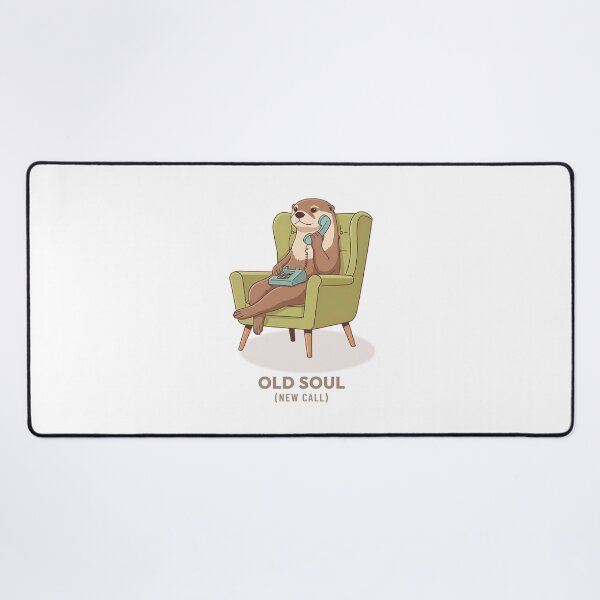Item preview, Cozy Otter Talking on Telephone Vintage Aesthetic designed and sold by COZY VINTAGE animal.
