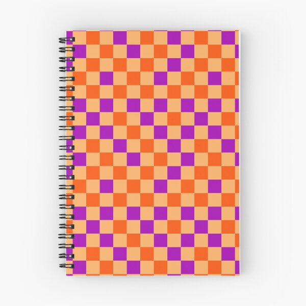 Item preview, Orange And Purple On Orange Checkered Pattern   designed and sold by PatternTitan.