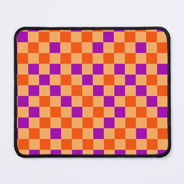 Item preview, Orange And Purple On Orange Checkered Pattern designed and sold by PatternTitan.