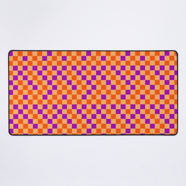 Item preview, Orange And Purple On Orange Checkered Pattern designed and sold by PatternTitan.