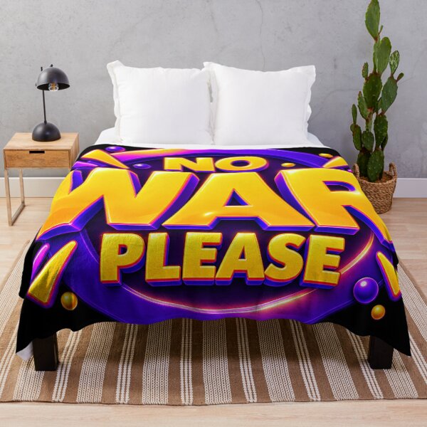 Item preview, No War Please – Bold Peace Message 3D Typography designed and sold by IMuDesigner.