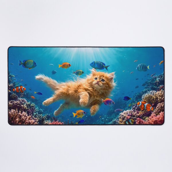 Item preview, Kittens Love Fishies designed and sold by Lava Tigers Art.