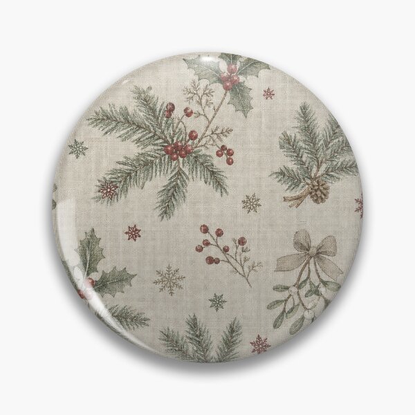 Item preview, French Country Christmas Linen Pattern designed and sold by frumixart.