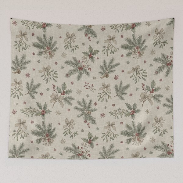 Item preview, French Country Christmas Linen Pattern designed and sold by frumixart.
