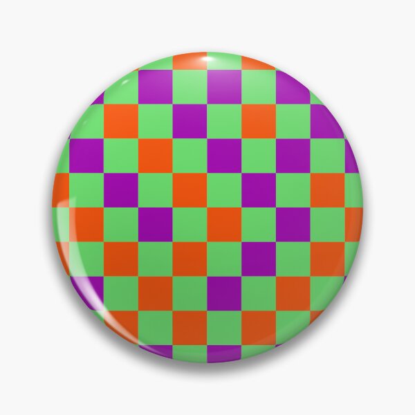 Item preview, Orange And Purple On Green Checkered Pattern   designed and sold by PatternTitan.