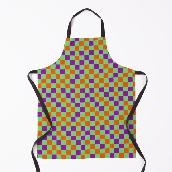 Item preview, Orange And Purple On Green Checkered Pattern   designed and sold by PatternTitan.
