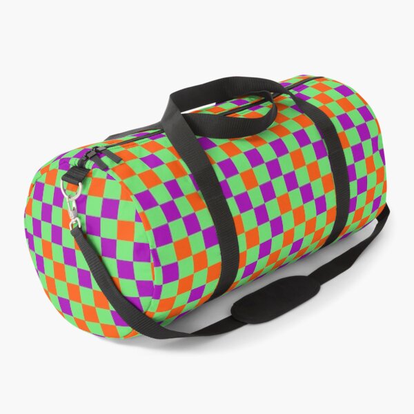 Item preview, Orange And Purple On Green Checkered Pattern   designed and sold by PatternTitan.
