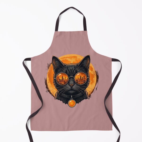 Item preview, Cool Black Cat NYC City Reflection Sunglasses Halloween Moon designed and sold by Retro Whiskers.