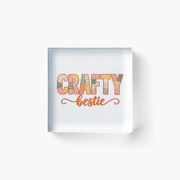 Item preview, Crafty Bestie – Colorful Patchwork Quilting Sewing Craft Design designed and sold by MimsTees.
