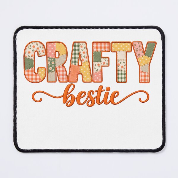 Item preview, Crafty Bestie – Colorful Patchwork Quilting Sewing Craft Design designed and sold by MimsTees.