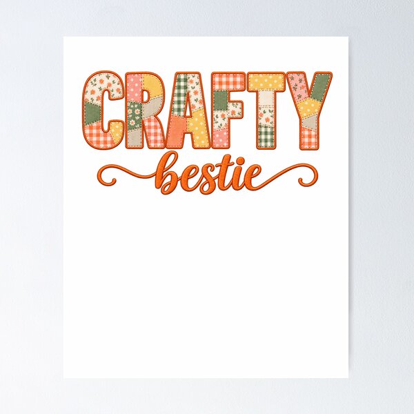 Item preview, Crafty Bestie – Colorful Patchwork Quilting Sewing Craft Design designed and sold by MimsTees.