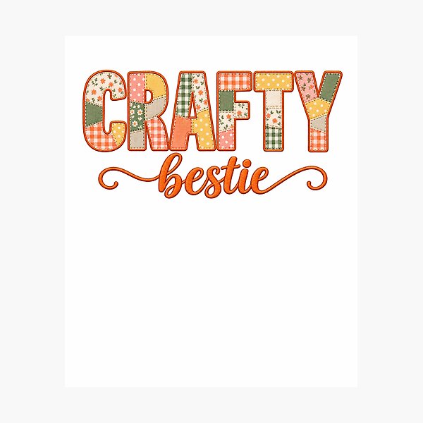 Item preview, Crafty Bestie – Colorful Patchwork Quilting Sewing Craft Design designed and sold by MimsTees.