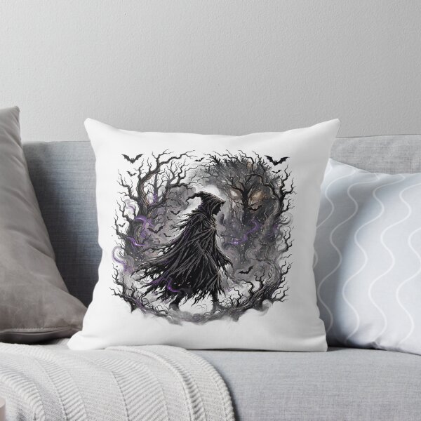 Item preview, Purple Witch in Foggy Forest | Gothic Halloween Witch Design designed and sold by Neshmi.