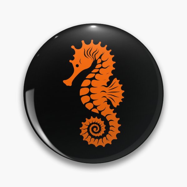 Item preview, Orange Tribal Seahorse Silhouette Design designed and sold by pattern-archive.