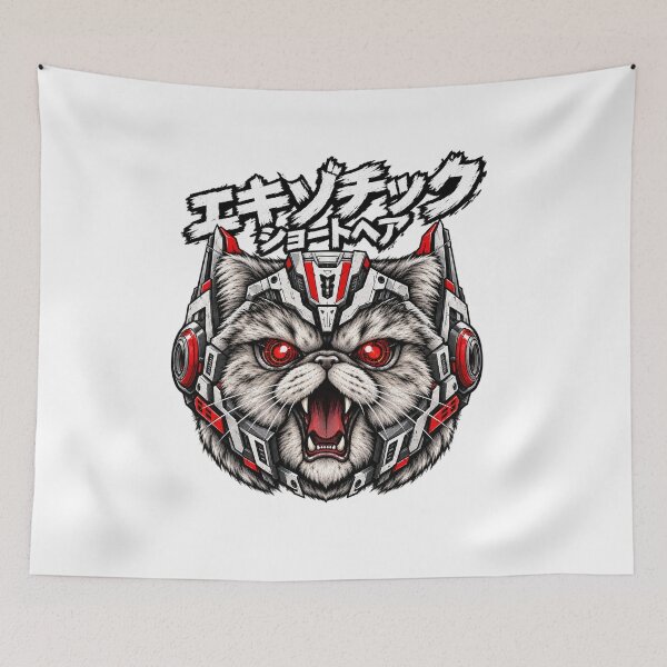 Item preview,  Cyberpunk Retro Anime Cat Graphic designed and sold by PurrStreet.