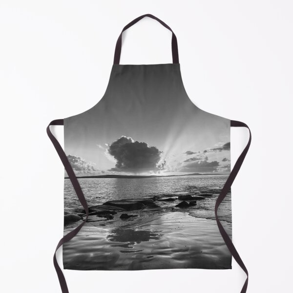 Item preview, Moody Sunbeams Ocean Seascape B&W designed and sold by Faith Based Decor & Art &Gifts.