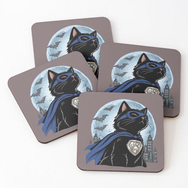 Item preview, Superhero Black Cat Hero Cape Moon Halloween Funny Cat designed and sold by Retro Whiskers.