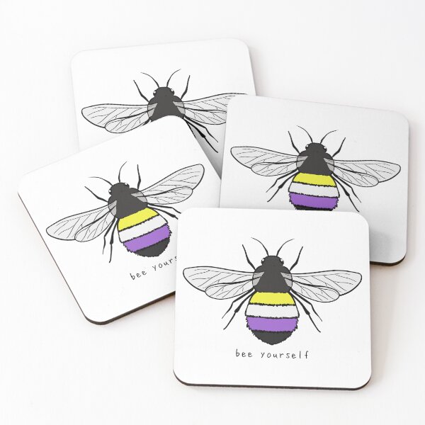 Item preview, Bee Yourself - Nonbinary Pride Flag designed and sold by rorynorth.