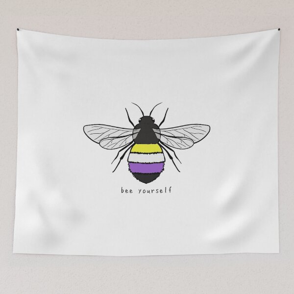 Item preview, Bee Yourself - Nonbinary Pride Flag designed and sold by rorynorth.