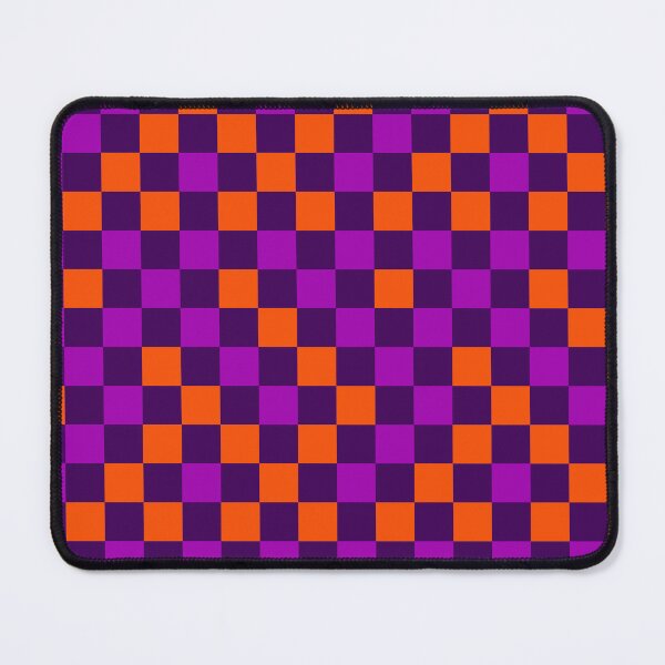 Item preview, Orange And Purple On Purple Checkered Pattern designed and sold by PatternTitan.