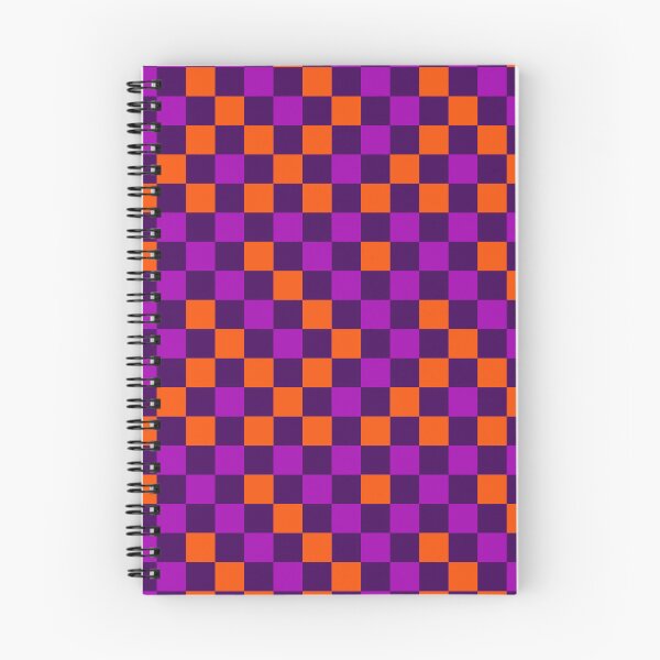 Item preview, Orange And Purple On Purple Checkered Pattern   designed and sold by PatternTitan.