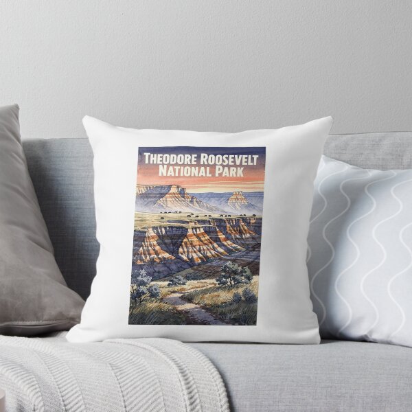Item preview, Parque Nacional Theodore Roosevelt, Dakota del Norte. Acuarela antigua. Viajes. designed and sold by Teelogic.
