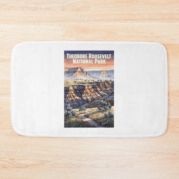 Item preview, Theodore Roosevelt National Park North Dakota Vintage Watercolor Travel designed and sold by Teelogic.