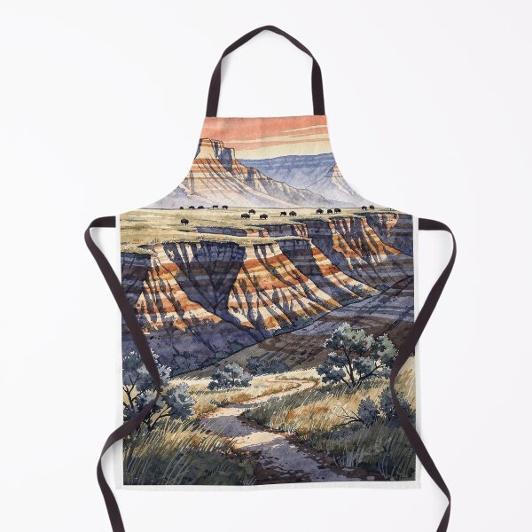 Item preview, Theodore Roosevelt National Park North Dakota Vintage Watercolor Travel designed and sold by Teelogic.
