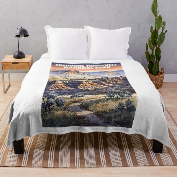 Item preview, Theodore Roosevelt National Park North Dakota Vintage Watercolor Travel designed and sold by Teelogic.