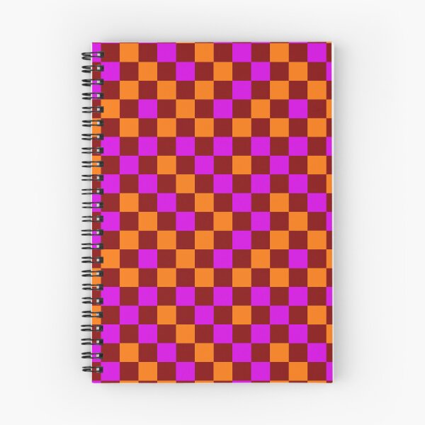 Item preview, Orange And Purple On Red Checkered Pattern   designed and sold by PatternTitan.