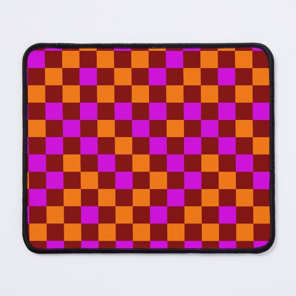 Item preview, Orange And Purple On Red Checkered Pattern designed and sold by PatternTitan.