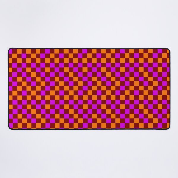 Item preview, Orange And Purple On Red Checkered Pattern designed and sold by PatternTitan.