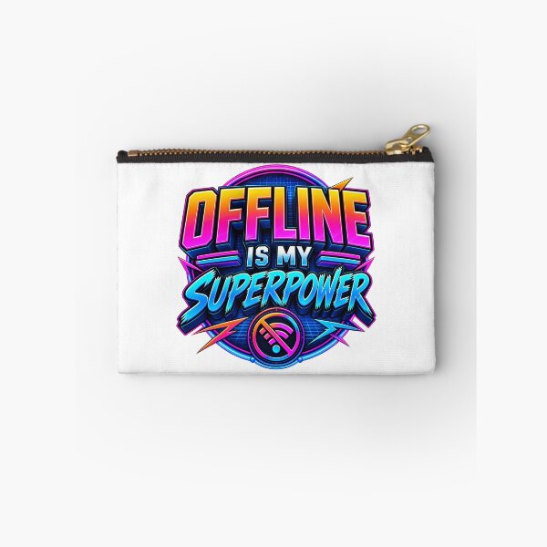 Item preview, Offline Is My Superpower Retro Futuristic Typography designed and sold by NoorCanvasArt.