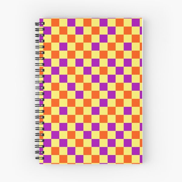 Item preview, Orange And Purple On Yellow Checkered Pattern   designed and sold by PatternTitan.