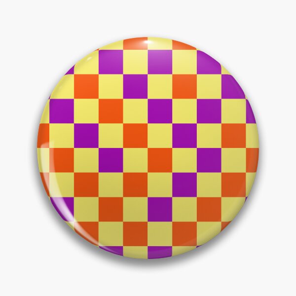 Item preview, Orange And Purple On Yellow Checkered Pattern   designed and sold by PatternTitan.