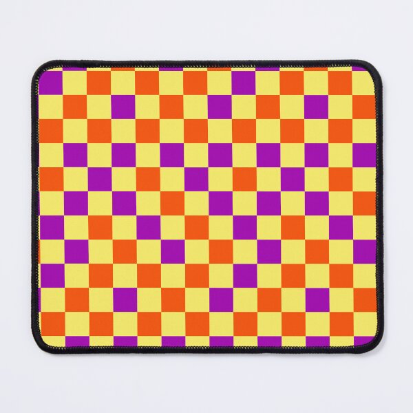 Item preview, Orange And Purple On Yellow Checkered Pattern designed and sold by PatternTitan.